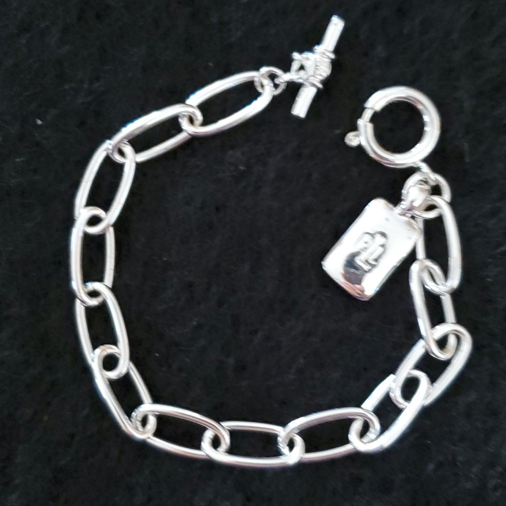 Ralph Lauren silver link bracelet with RL logo